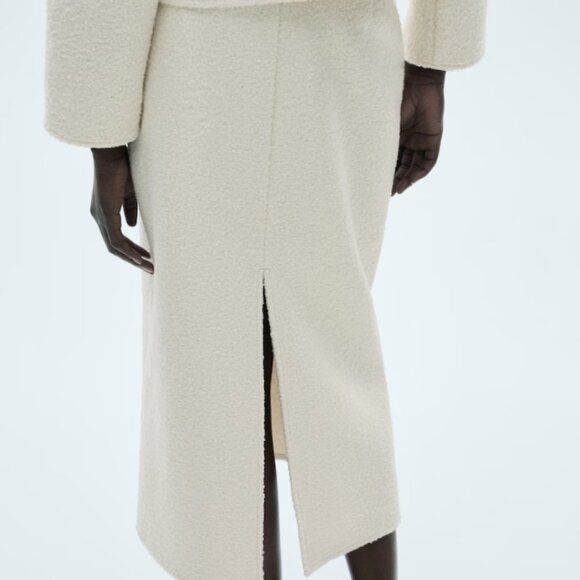 MANGO BOUCLE MIDI SKIRT - Picture 5 of 6